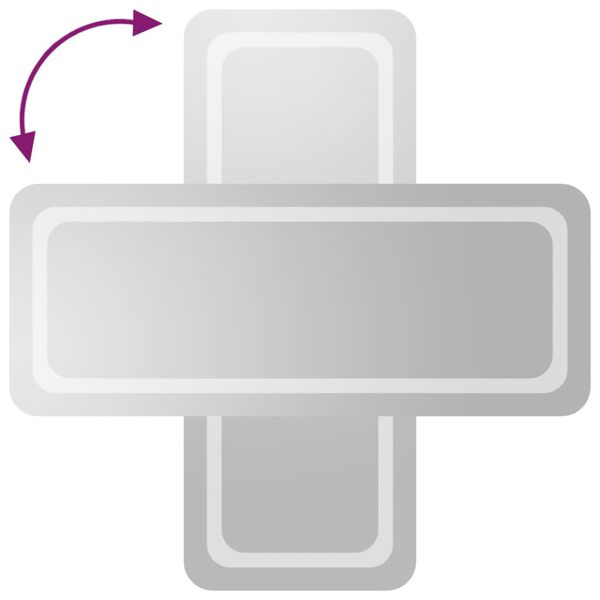 vidaXL Badrumsspegel LED 40x100 cm