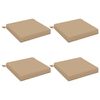vidaXL Sittkuddar SOEST 4 st 100% Polyester Sand 45 x 45 x 7 cm