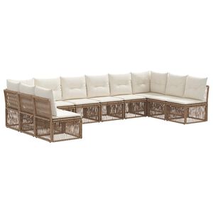 vidaXL Tr&auml;dg&aring;rdsoffset 10 st Beige konstrotting