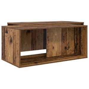 vidaXL Kaffebordsset 2 pcs Gammalt tr&auml; Konstruerat tr&auml;