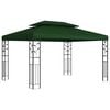 vidaXL Paviljong 3,97 x 2,96 x 2,68 m Gr&ouml;n Polyester och St&aring;l