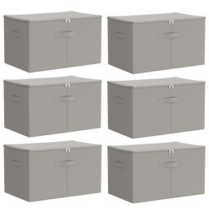 vidaXL F&ouml;rvaringsl&aring;da 6 st Non-woven tyg 55 x 35 x 32 cm 61,6 L