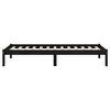 vidaXL Sängram svart massiv furu 100x200 cm