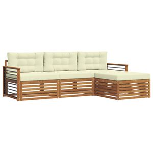 vidaXL Utomhussoffset Naturlig och Gr&auml;dde 249,5 x 162,5 x 73 cm