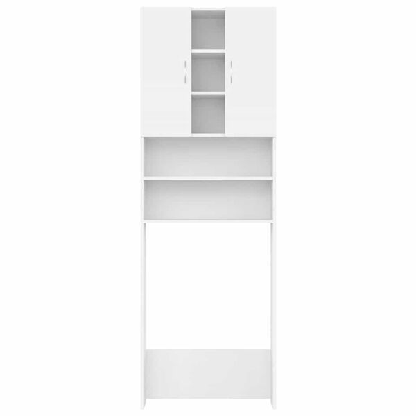 vidaXL Tvättmaskinsskåp vit 64x25,5x190 cm