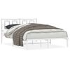 vidaXL S&auml;ngram med huvudgavel metall vit 135x190 cm