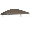 vidaXL Paviljongtak 310 g/m&sup2; 3x3 m taupe