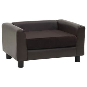 vidaXL Hundsoffa brun 60x43x30 cm plysch och konstl&auml;der