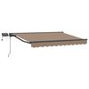 vidaXL Manuell markisram med LED-lampor Taupe 3,5 x 2 m