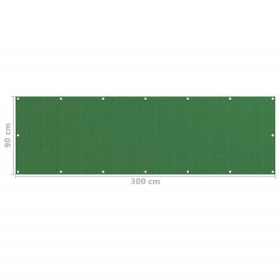 vidaXL Balkongskärm ljusgrön 90x300 cm HDPE