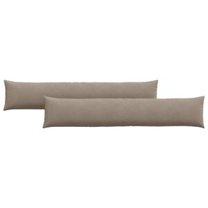 vidaXL Sofakuddar 2 pcs Taupe 200 x 40 cm tyg