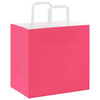 vidaXL Pappersp&aring;sar 250 st med handtag rosa 26x17x25 cm