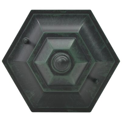vidaXL Lyktstolpar för trädgård 6 st E27 110 cm aluminium mörkgrön