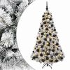 vidaXL Konstgjord julgran med julkulor 180 cm 300 LED-lampor Varmvit