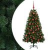 vidaXL Konstgjord julgran med julgranskula 120 cm 150 LED-lampor