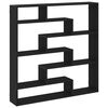 vidaXL V&auml;ggmonterad kubhylla 7 fack svart konstruerat tr&auml;