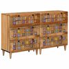 vidaXL Sideboard 2 pcs Naturf&auml;rg 60 x 33 x 75 cm Massivt mangotr&auml;