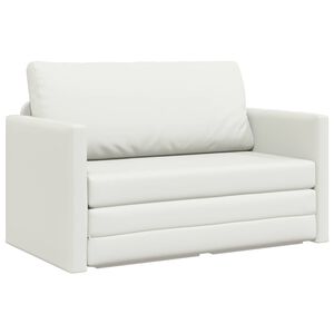 vidaXL Soffs&auml;ng Vit 124 x 71 x 78 cm Konstl&auml;der