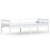vidaXL S&auml;ngram utan madrass vit massiv furu 90x200 cm