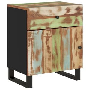 vidaXL S&auml;ngbord 50x33x60 cm massivt &aring;tervunnet och konstruerat tr&auml;