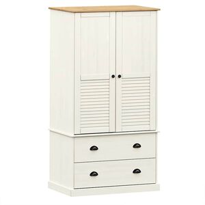 vidaXL Kl&auml;dsk&aring;p VIGO vit 90x55x170 cm massiv furu