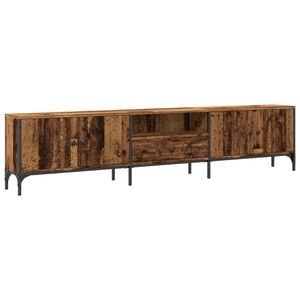 vidaXL Tv-b&auml;nk med l&aring;da &aring;ldrat tr&auml; 200x25x44 cm konstruerat tr&auml;