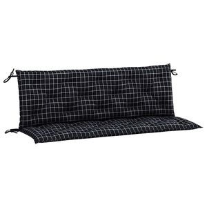 vidaXL B&auml;nkdynor 2st svartrutig 150x50x7 cm tyg