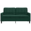 vidaXL Soffa 2-sits m&ouml;rkgr&ouml;n 140 cm sammet