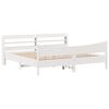 vidaXL S&auml;ngram med huvudgavel vit 180x200 cm massiv furu