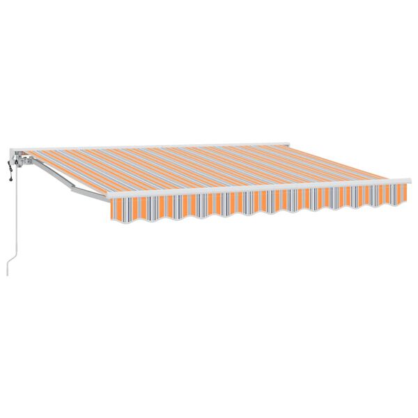 vidaXL Utf&auml;llbar markis Bl&aring; och Orange 250 x 200 cm