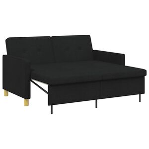 vidaXL Pull Out Sofa Bed Svart Tyg