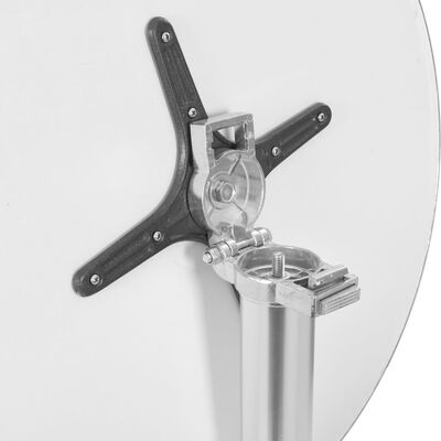 vidaXL Hopfällbart trädgårdsbord silver 60x(70-110) cm aluminium