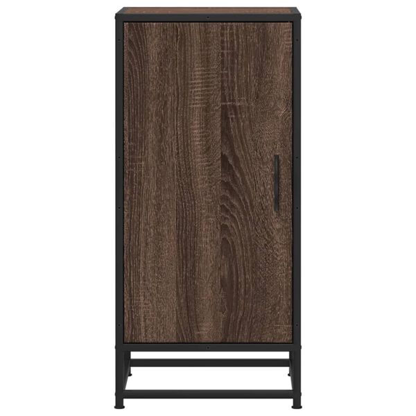 vidaXL Sk&auml;nk brun ek 35,5x35x76 cm konstruerat tr&auml; och metall