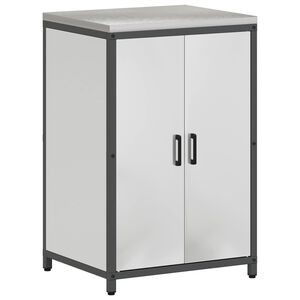 vidaXL K&ouml;ksf&ouml;rvaringssk&aring;p HATTEM Silver 60 x 50 x 92 cm St&aring;l