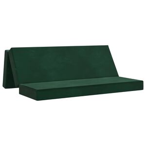 vidaXL F&auml;llbar Soffbed 180 x 67 x 45 cm M&ouml;rkgr&ouml;n