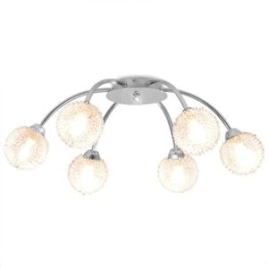 vidaXL Taklampa med 6 LED-gl&ouml;dlampor G9 240 W
