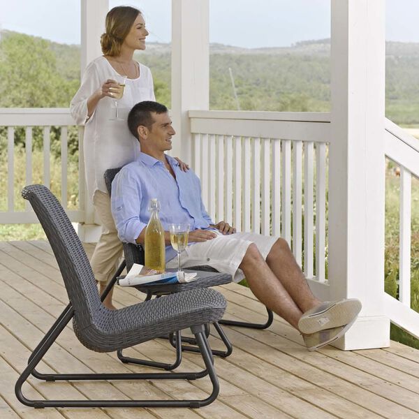 Keter Altanmöbler set 3 delar Rio grafit