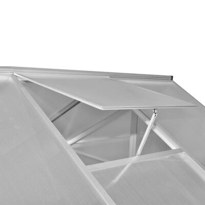 vidaXL Växthus i förstärkt aluminium med basram 9,025 m²