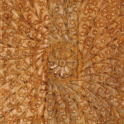 vidaXL Skänk massivt akaciaträ med snidade dörrar 158x40x75 cm