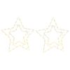 vidaXL Julbelysning stjärna silhuett 2 st 50 LEDs varmvit