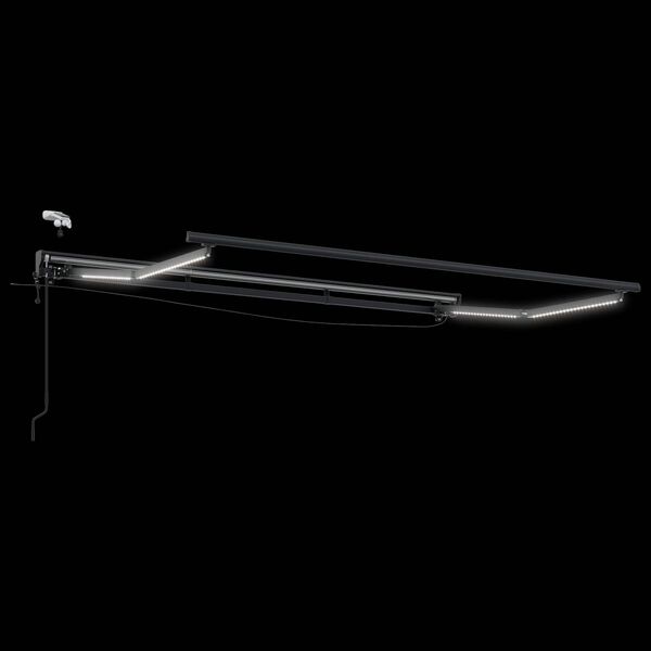 vidaXL Elmarkisram med LED-lampor Antracit 3 x 2 m Aluminium