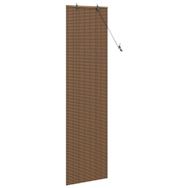 vidaXL Rullgardin med gardiner Brun 60 x 220 cm Bambu