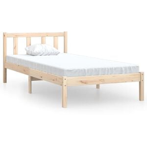 vidaXL S&auml;ngram massivt tr&auml; 75x190 cm