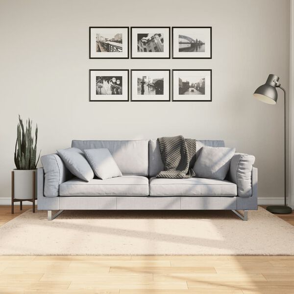 vidaXL Mjuk matta HUARTE med kort lugg tv&auml;ttbar beige 140x200 cm