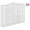 vidaXL Gabioner b&aring;gformade 4 st 300x50x220/240 cm galvaniserat j&auml;rn