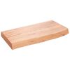 vidaXL V&auml;gghylla ljusbrun 60x30x(2-6) cm behandlad massiv ek