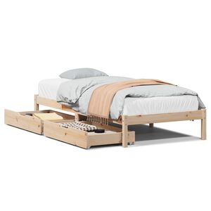 vidaXL S&auml;ngram utan madrass 75x190 cm massiv furu