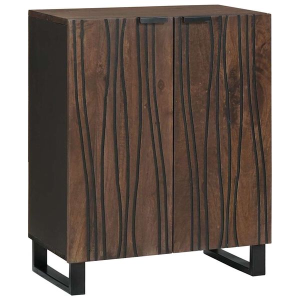 vidaXL Sideboard Valn&ouml;t 60 x 33,5 x 75 cm Massivt mangotr&auml;