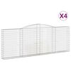 vidaXL Gabioner b&aring;gformade 4 st 400x30x140/160 cm galvaniserat j&auml;rn