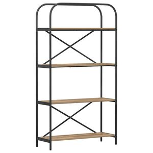 vidaXL Hyllsystem 4 niv&aring;er 80 x 30 x 146 cm Konstruerat tr&auml; Artisan Ek